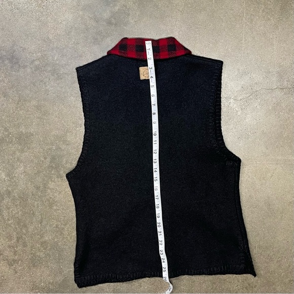 Vintage Woolrich Full Zip 100% Wool Buffalo Check Plaid Vest RARE - Picture 7 of 8